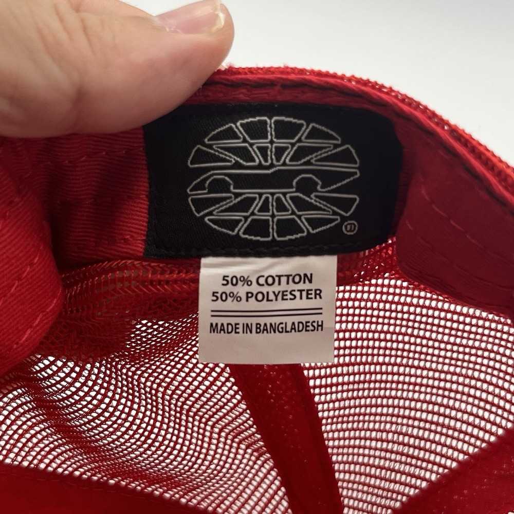 NEW Weather Guard Work Crew Trucker Hat Black/Red Cap Snapback - Picture 6 of 6